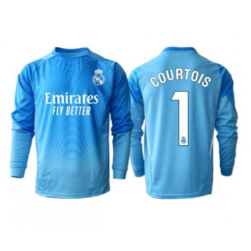 Stroje piłkarskie Real Madrid Thibaut Courtois #1 Bramkarskie Koszulka Podstawowej 2025-26 Długi Rękaw